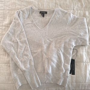 Tahari Grey Cashmere Sweater NWT